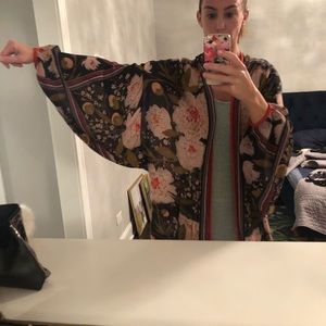 Floral cotton kimono